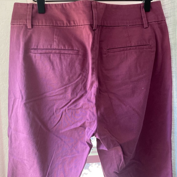 LOFT Original Crop Pants Purple Size 10 - Picture 10 of 10